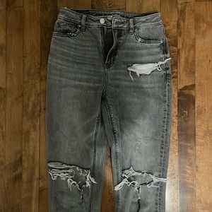 American eagle black jeans. Ripped at the knees.